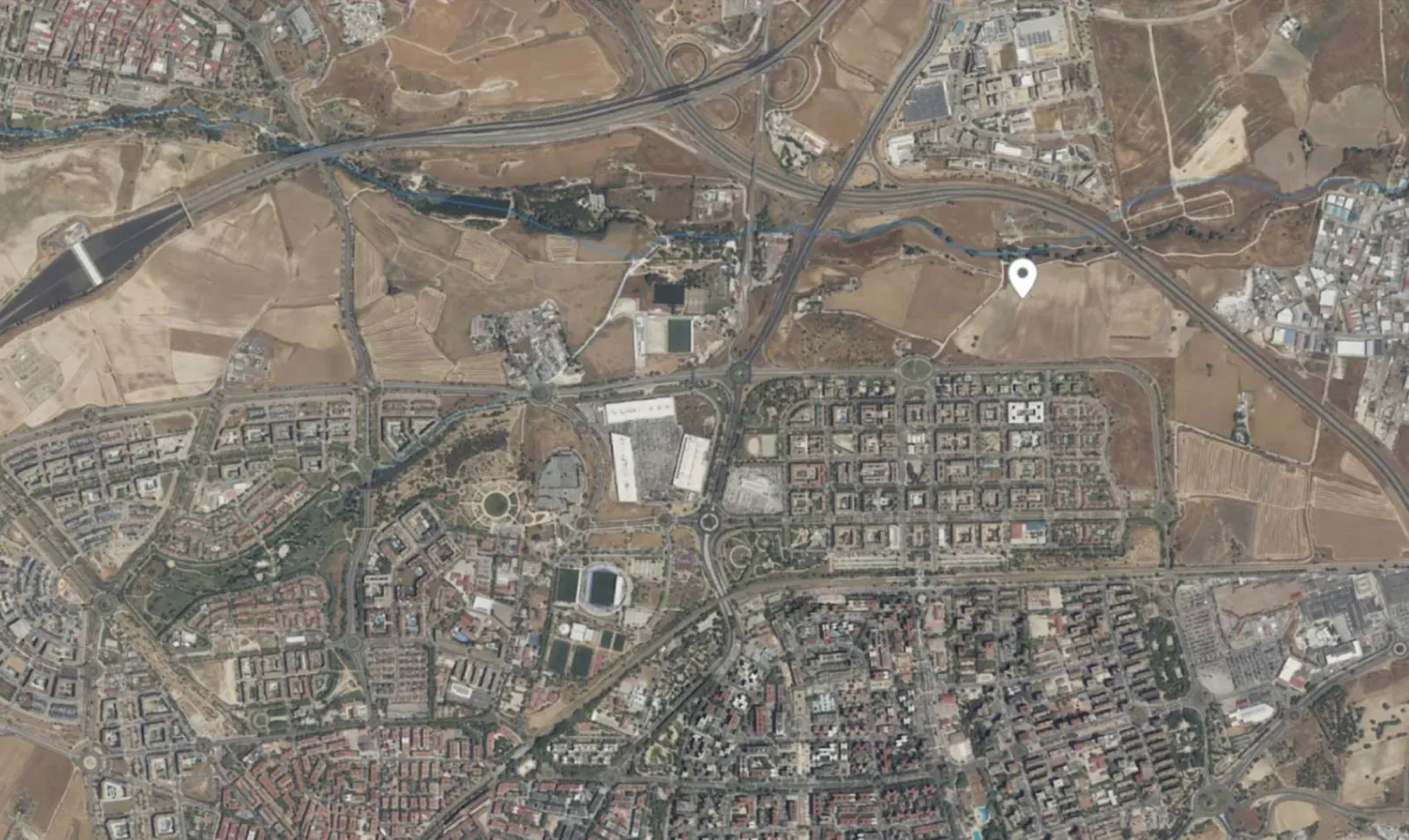 Aerial view of the North Leganés development site